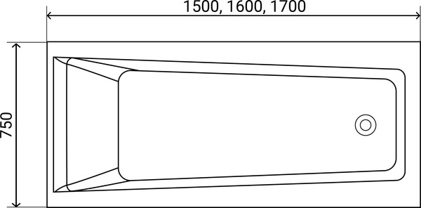 Ванна акриловая Lauter Versailles 150x75 / 21070050