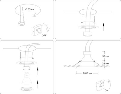 Точечный светильник Ambrella TN1150 WH