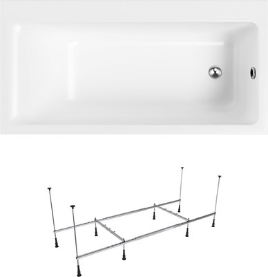 Ванна акриловая Lauter Seraphina 160x80 с каркасом 220000К2 / 2112160R - фото