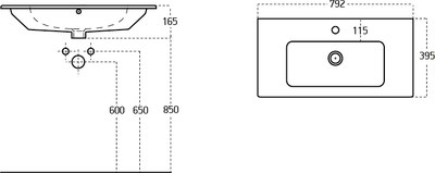 Тумба с умывальником Гамма Люкс 12-У80 Практико-44080