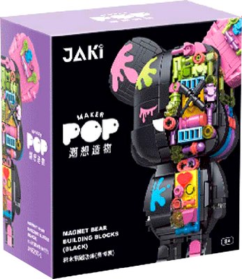 Конструктор магнитный Jaki Bearbrick: Cyberblack / JK6250-1 - фото