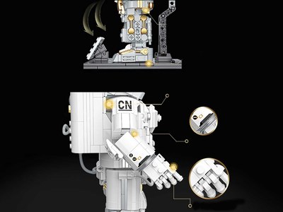 Конструктор Jaki Астронавт в белом скафандре / JK9116