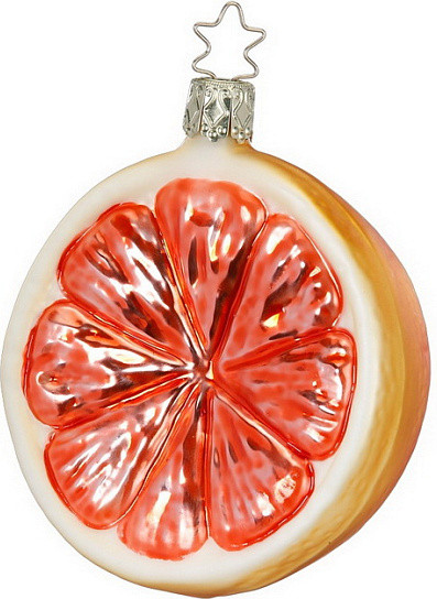 Елочная игрушка Inge's Christmas Fresh From The Market. Розовый грейпфрут / 10169S024 - фото