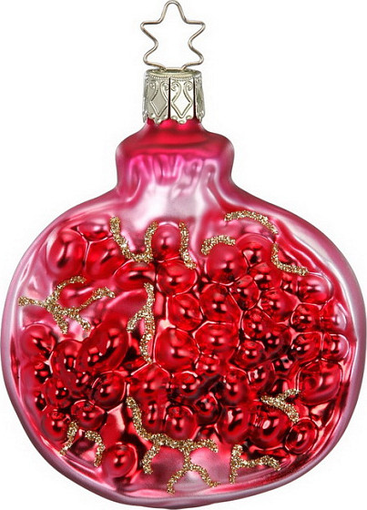 Елочная игрушка Inge's Christmas Elegant Passion. Гранат / 10136S024 - фото