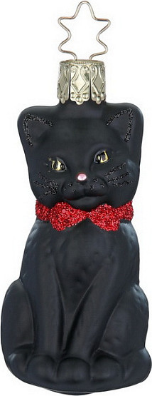 Елочная игрушка Inge's Christmas House And Farm. Purr-fect Black / 10045S024 - фото