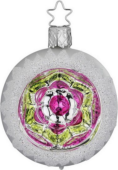 Шар новогодний Inge's Christmas Colorful Snow Flurry. Орнамент / 21464R006 - фото