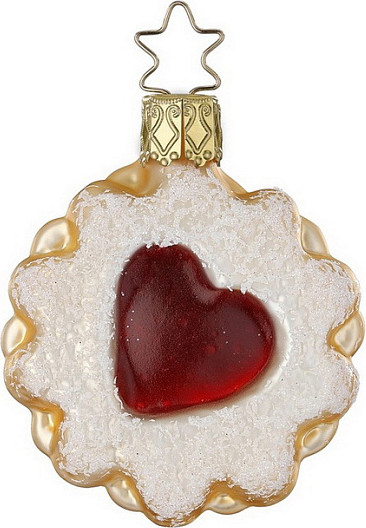 Елочная игрушка Inge's Christmas Christmas Bakery. Печенька с сердечком / 10004S023 - фото