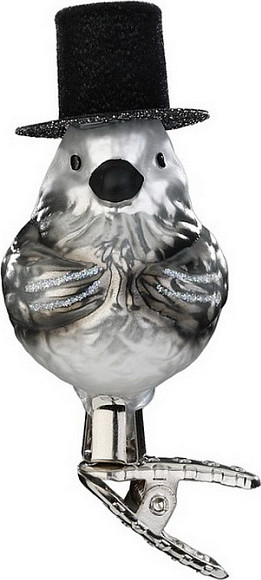 Елочная игрушка Inge's Christmas Bird Haus. Птичка-жених / 10125S023 - фото