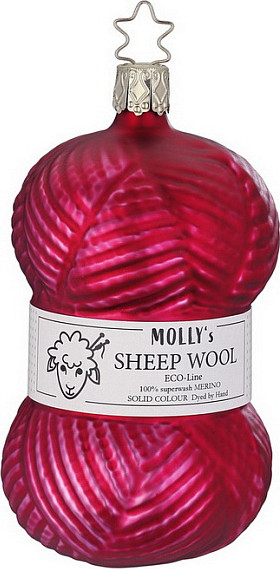 Елочная игрушка Inge's Christmas Lucky Stitches. Моток шерсти / 10149S023 - фото