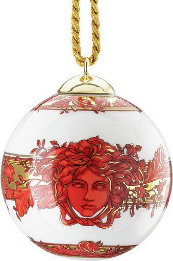 Шар новогодний Versace Medusa Garland Red / 14283-409958-27940 - фото