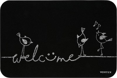 Коврик грязезащитный VORTEX Welcome птицы 40x60см / 24401 - фото