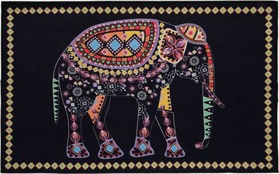 Коврик грязезащитный VORTEX Velur 50x80см Слон на удачу / 24407 - фото