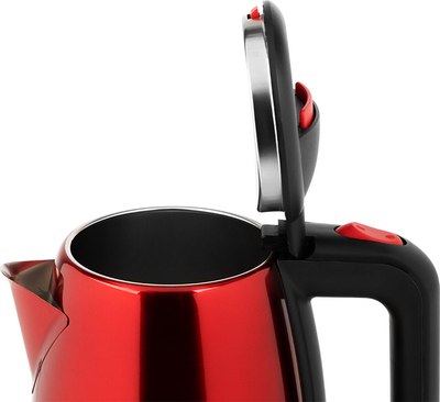 Электрочайник HomeStar HS-1003 / 107001 (стальной/красный)