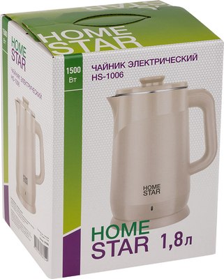 Электрочайник HomeStar HS-1006 / 107004 (бежевый)