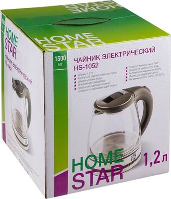 Электрочайник HomeStar HS-1052 / 106462 (черный)