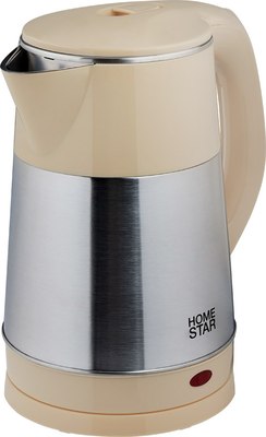 Электрочайник HomeStar HS-1055 / 106468 (стальной/бежевый)