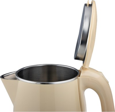 Электрочайник HomeStar HS-1055 / 106468 (стальной/бежевый)