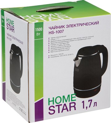 Электрочайник HomeStar HS-1007 / 107008 (черный)