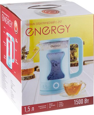 Электрочайник Energy E-257 / 164154 (голубой)