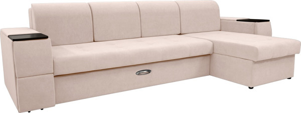 Диван угловой Сириус Лидер-13 с оттоманкой ППУ 330x165 - фото