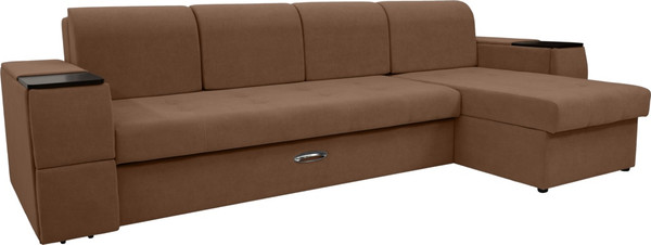 Диван угловой Сириус Лидер-13 с оттоманкой ППУ 330x165 - фото