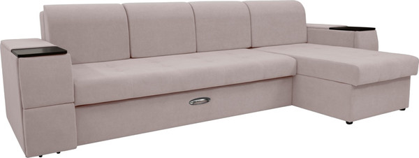 Диван угловой Сириус Лидер-13 с оттоманкой ППУ 330x165 - фото