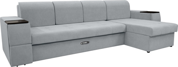 Диван угловой Сириус Лидер-13 с оттоманкой ППУ 330x165 - фото