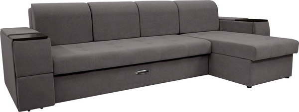 Диван угловой Сириус Лидер-13 с оттоманкой ППУ 330x165 - фото