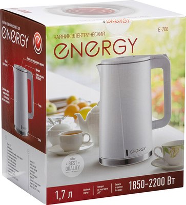 Электрочайник Energy E-208 / 164148 (белый)
