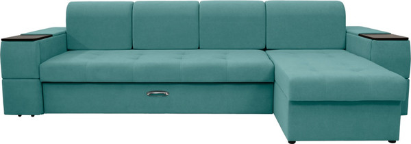 Диван угловой Сириус Лидер-13 с оттоманкой ППУ 330x165