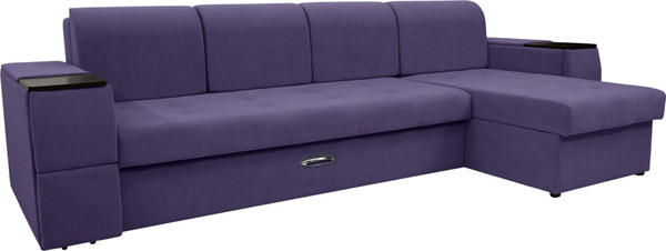 Диван угловой Сириус Лидер-13 с оттоманкой ППУ 330x165 - фото