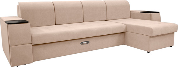 Диван угловой Сириус Лидер-13 с оттоманкой ППУ 330x165 - фото