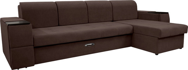 Диван угловой Сириус Лидер-13 с оттоманкой НПБ 330x165 - фото