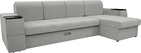 Диван угловой Сириус Лидер-13 с оттоманкой НПБ 330x165 - фото