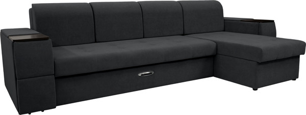 Диван угловой Сириус Лидер-13 с оттоманкой НПБ 330x165 - фото