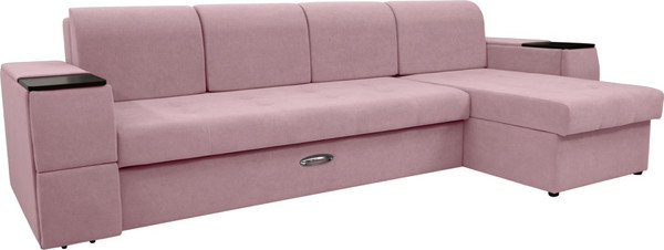 Диван угловой Сириус Лидер-13 с оттоманкой НПБ 330x165 - фото