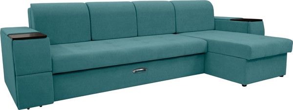 Диван угловой Сириус Лидер-13 с оттоманкой НПБ 330x165 - фото