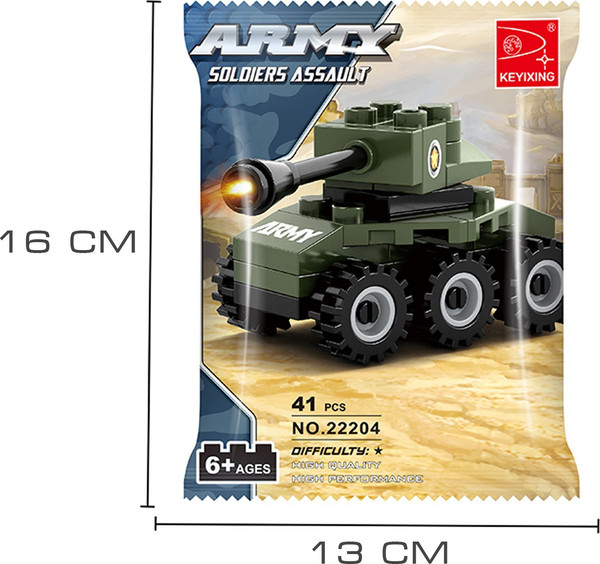 Конструктор Keyixing Мини-танк 22204 / 3548615