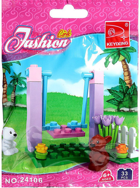 Конструктор Keyixing Девчонки. Мини-качели 24106 / 1552111 - фото