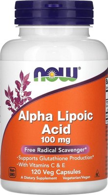 Жирные кислоты NOW Foods Alpha Lipoic Acid 100mg - фото