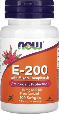 Витамин NOW E-200 134мг 200 IU - фото