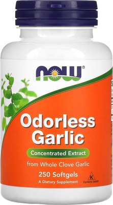 Пищевая добавка NOW Odorless Garlic Orig 25мг - фото