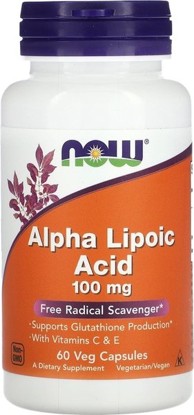 Жирные кислоты NOW Alpha Lipoic Acid 100mg - фото