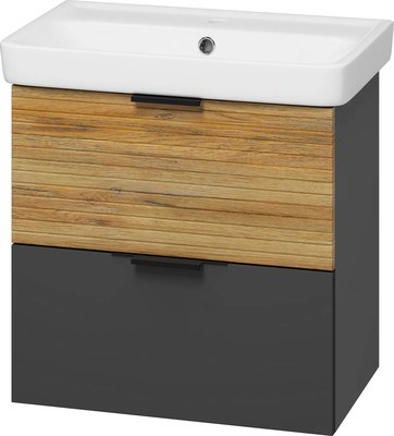 Тумба с умывальником Misty Форест 60 / Э-Фор-09060-0219-2Я+БП-э0002705 - фото