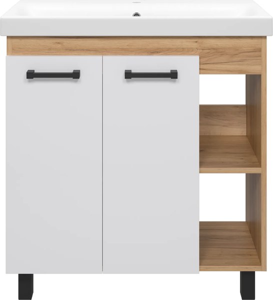 Тумба с умывальником Misty Крафт 80 / П-Кра-07080-011+UM-MOD80SL/1 - фото