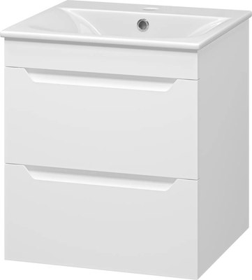 Тумба с умывальником Misty Бриз 50 / П-Бри-09050-012Я+WB.FN/Breeze/50-C/WHT.G/S1 - фото