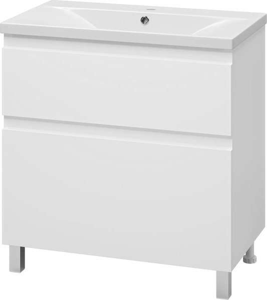 Тумба с умывальником Misty Лаки 80 / П-Лак-01080-0112Я+RCW-140380WH - фото