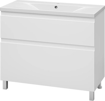 Тумба с умывальником Misty Лаки 100 / П-Лак-01100-0112Я+RCW-1403100WH - фото