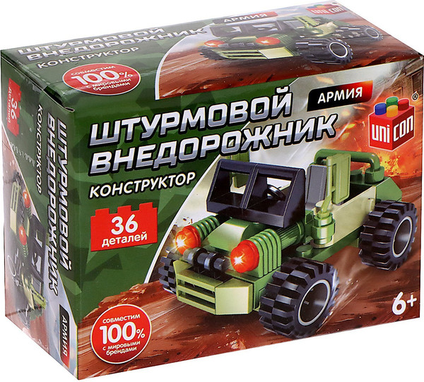 Конструктор Unicon Армия. Штурмовой внедорожник 22902-3 / 9395871 - фото