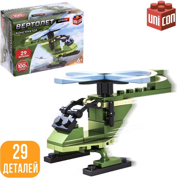 Конструктор Unicon Армия. Вертолет 22902-15 / 9395867